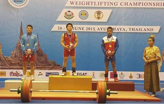 Việt Nam đứng vị trí thứ 2 tại giải Vô địch Cử tạ Đông Nam Á 2015